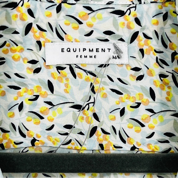 NWOT EQUIPMENT Femme Keira 100% Silk Long-Sleeve Button-Down Pajama Top - sz M - Picture 11 of 11